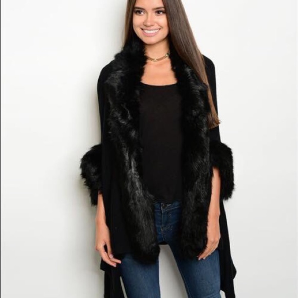 Faux fur cardigan... one size fits All